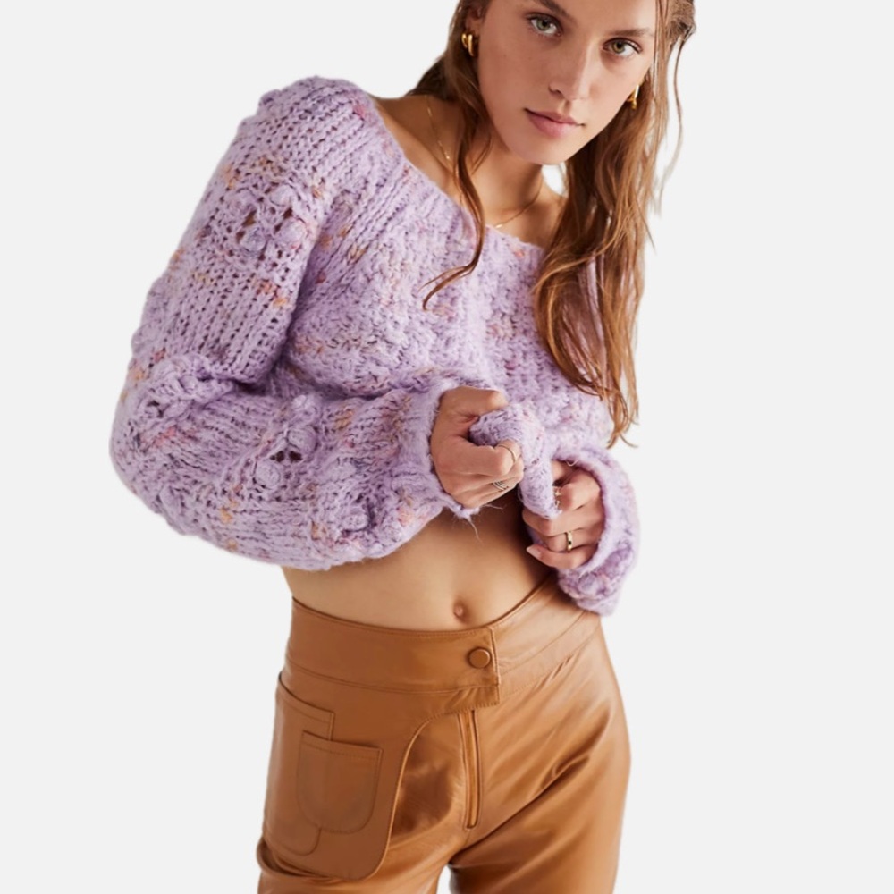 Free People Sunset Cloud Pullover lavender/ light purple